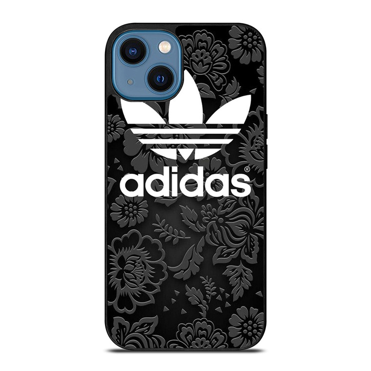 ADIDAS LOGO BLACK FLORAL iPhone 14 Case