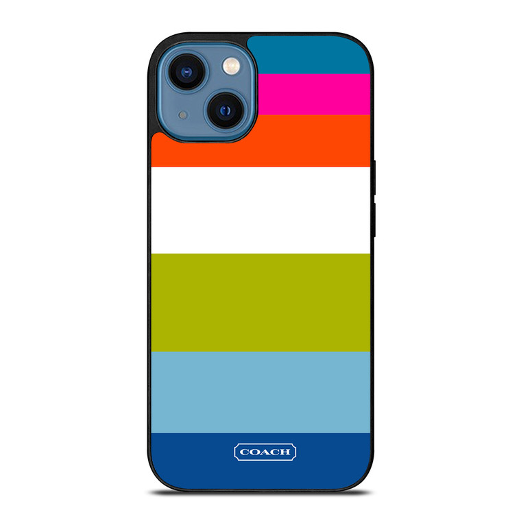 COACH NEW YORK STRIPE iPhone 14 Case