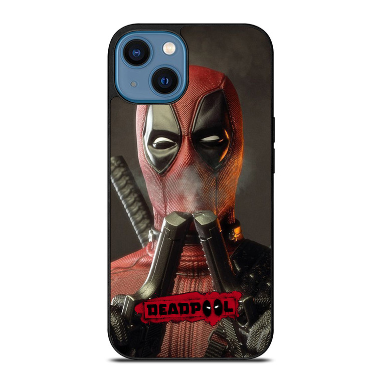 DEADPOLL POTRAIT DOUUBLE PISTOLS iPhone 14 Case