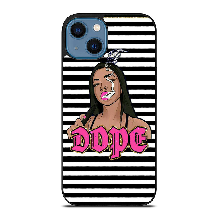 DOPE CIGAR GIRL STRIPE iPhone 14 Case