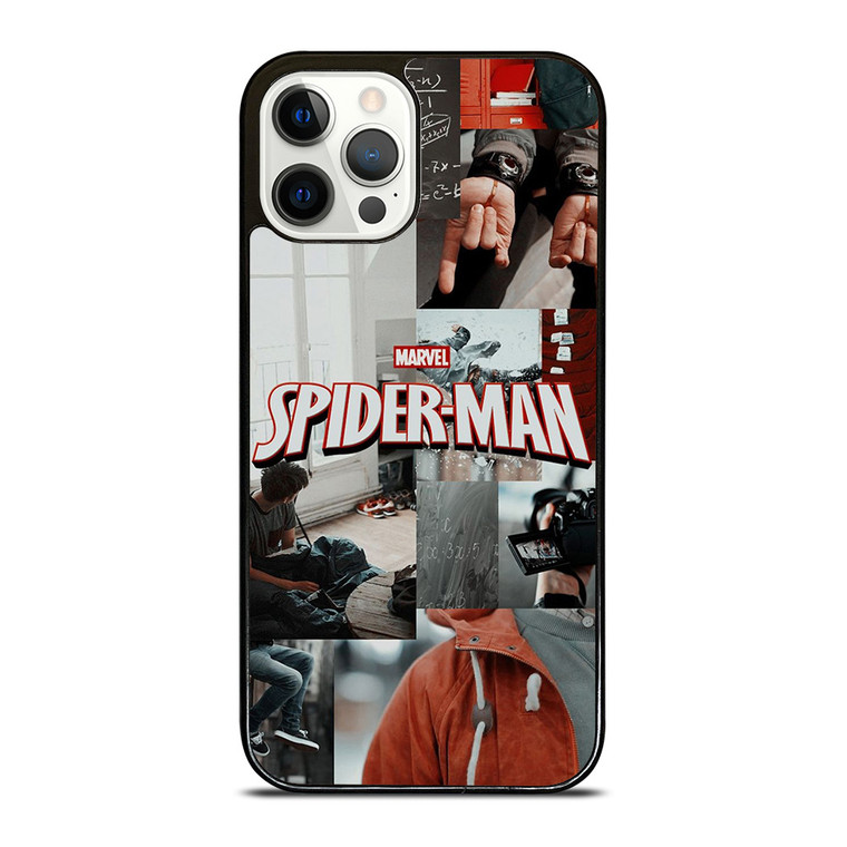 MARVEL SPIDERMAN LOGO COLAGE iPhone 12 Pro Case