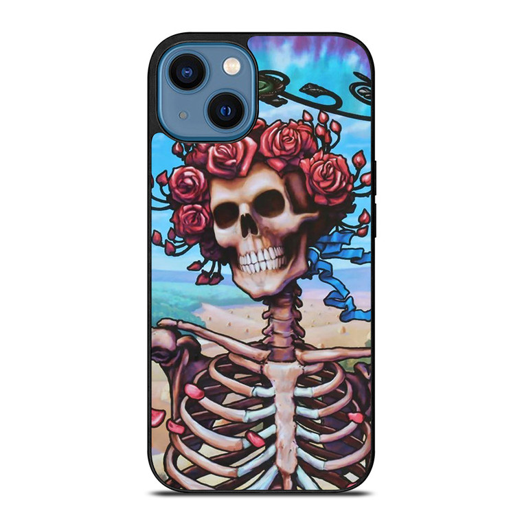 GRATEFUL DEAD SKULL BLUE LIGHT iPhone 14 Case