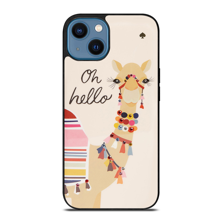 KATE SPADE CAMEL OH HELLO iPhone 14 Case