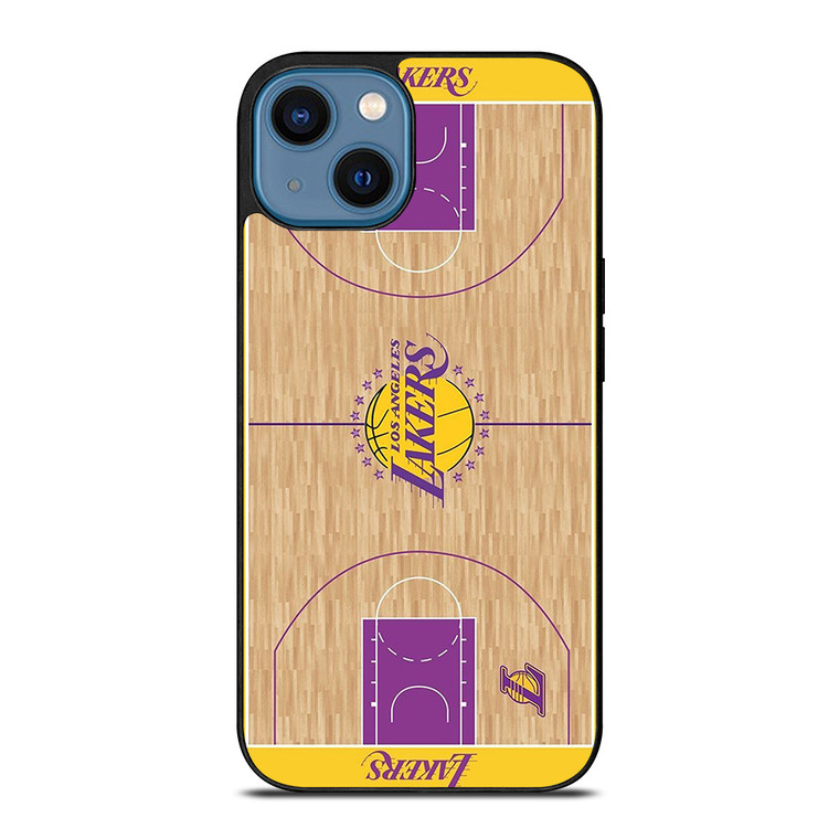 LA LAKERS BASKETBALL FIELD iPhone 14 Case