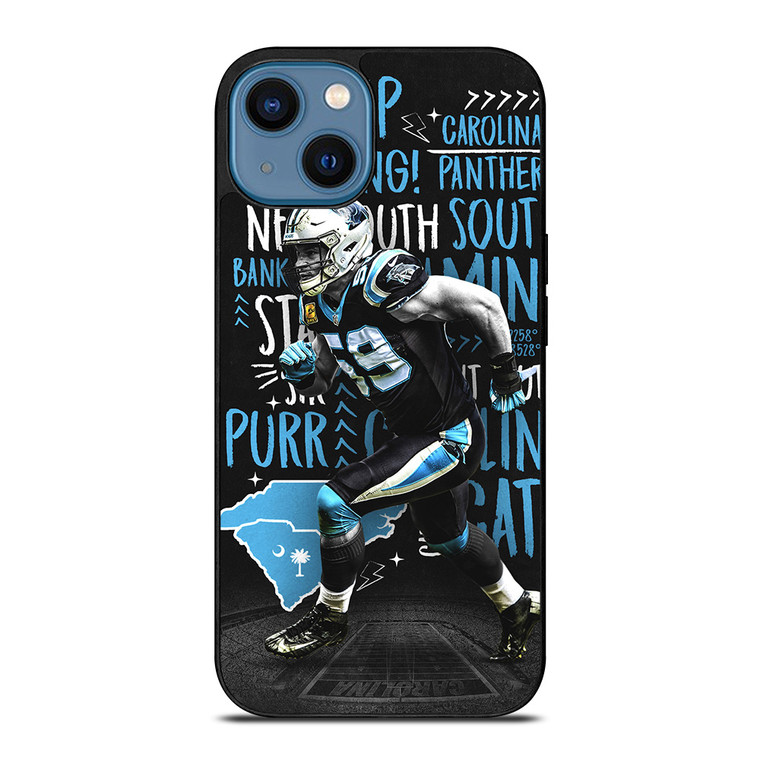 LUKE KUECHLY CAROLINA PANTHERS iPhone 14 Case