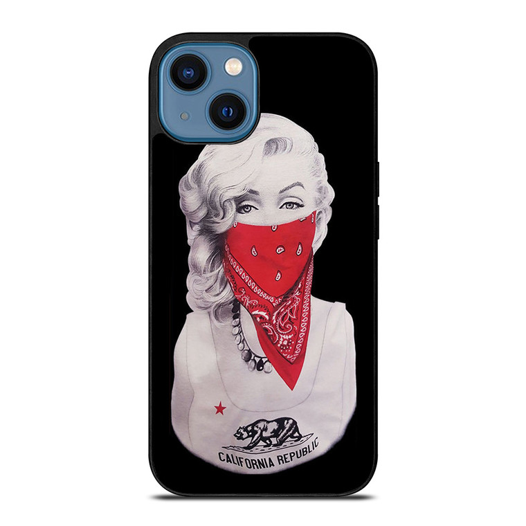 MARILYN MONROE RED BANDANA GANGSTER iPhone 14 Case