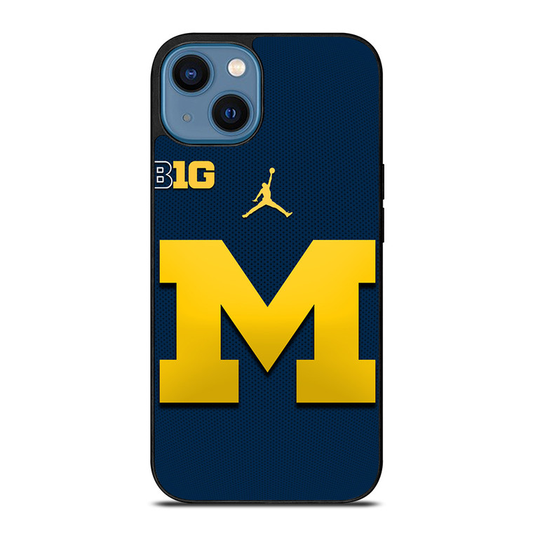 MICHIGAN WOLVERINES BLUE LOGO iPhone 14 Case