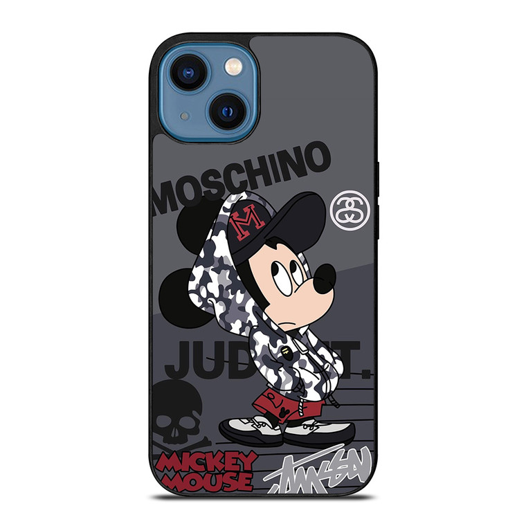 MICKEY MOUSE CAMO X MOSCHINO X STUSSY iPhone 14 Case