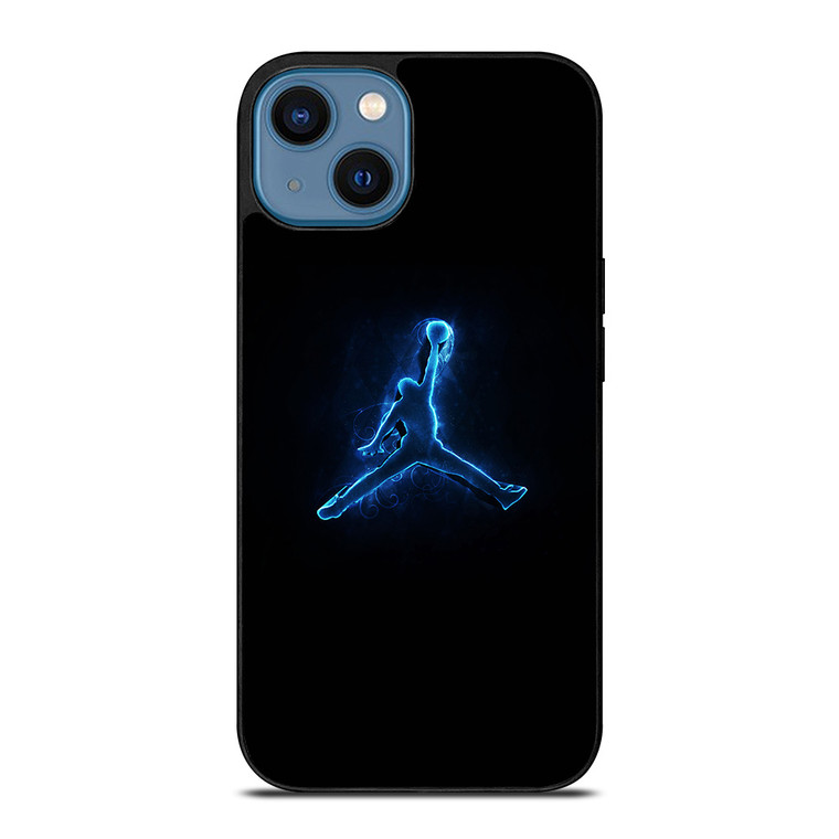 NIKE AIR JORDAN LOGO BLUE LIGHT iPhone 14 Case