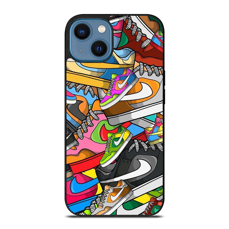 NIKE SHOES ART COLLAGE iPhone 14 Case NIKE SHOES ART COLLAGE iPhone 14 Case