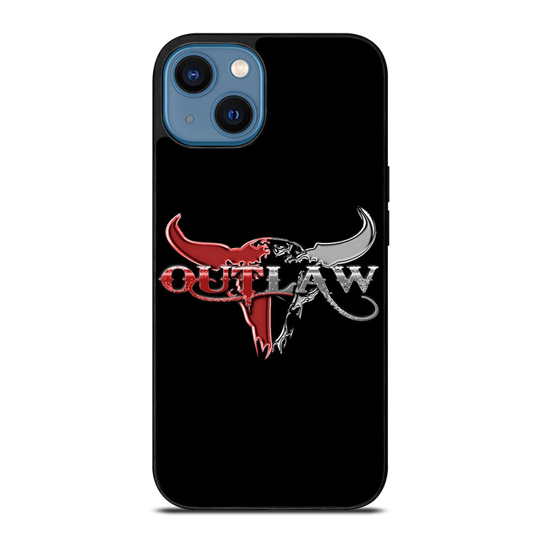 OUTLAW LOGO RED SILVER METAL iPhone 14 Case