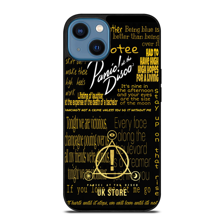 PANIC AT THE DISCO LOGO GOLD iPhone 14 Case