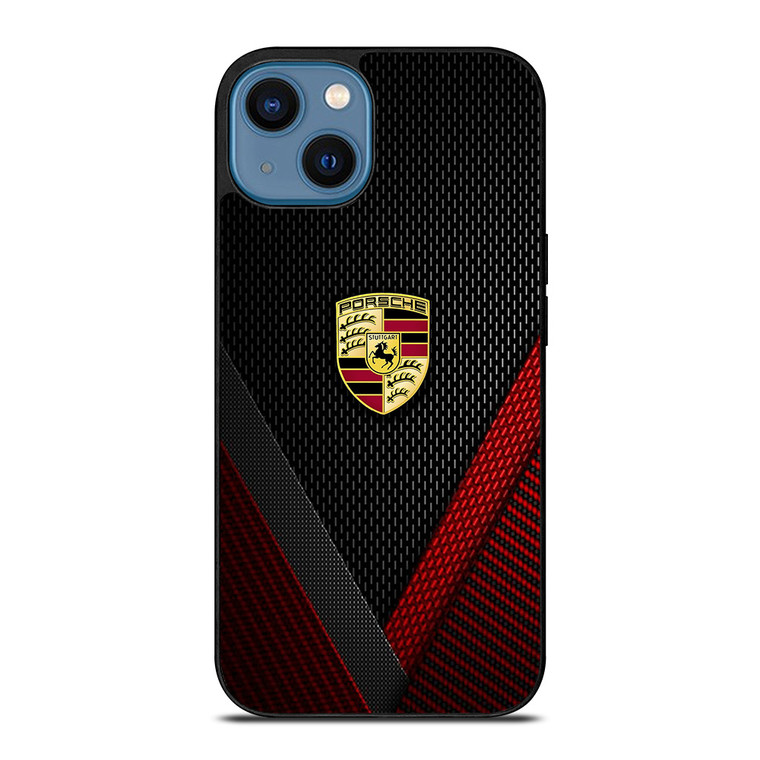PORSCHE LOGO CARBON iPhone 14 Case