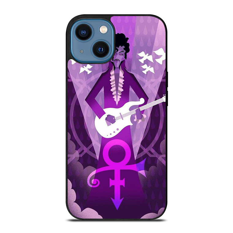 PRINCE PURPLE RAIN CARTOON iPhone 14 Case