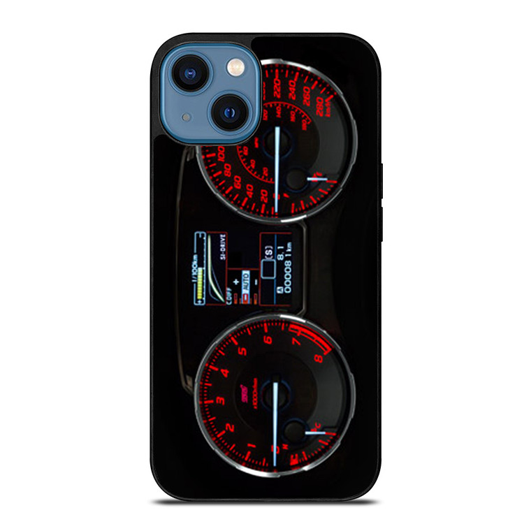 SUBARU IMPREZA WRX STI LCD DISPLAY iPhone 14 Case