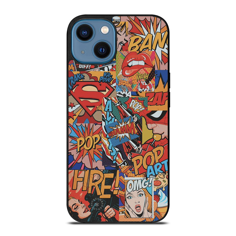 SUPERMAN POP ART COMIC iPhone 14 Case