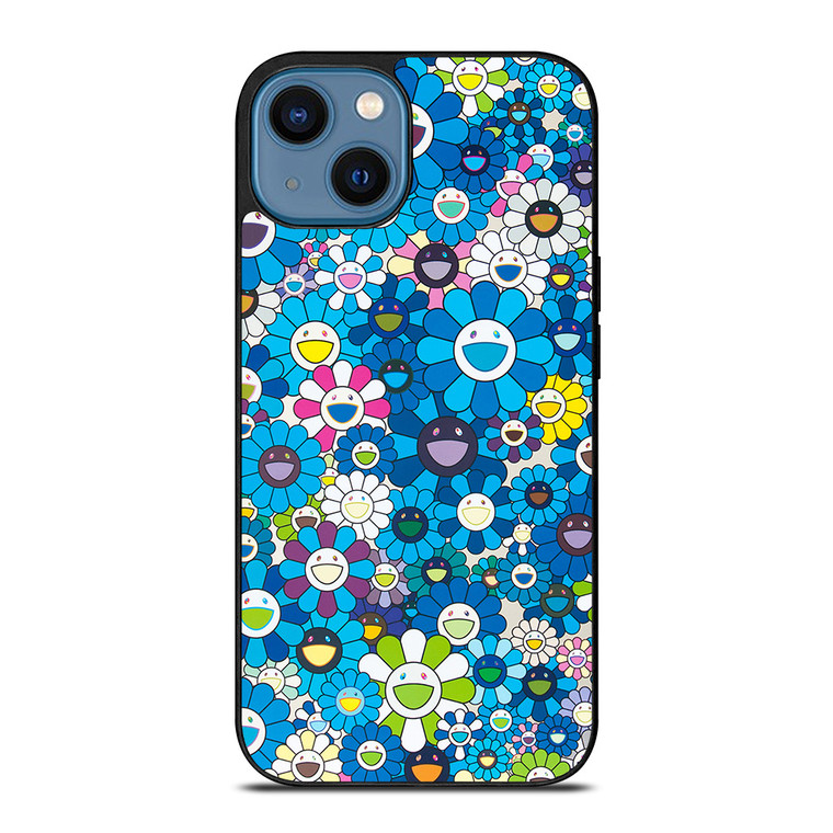 TAKASHI MURAKAMI BLUE FLOWERS iPhone 14 Case