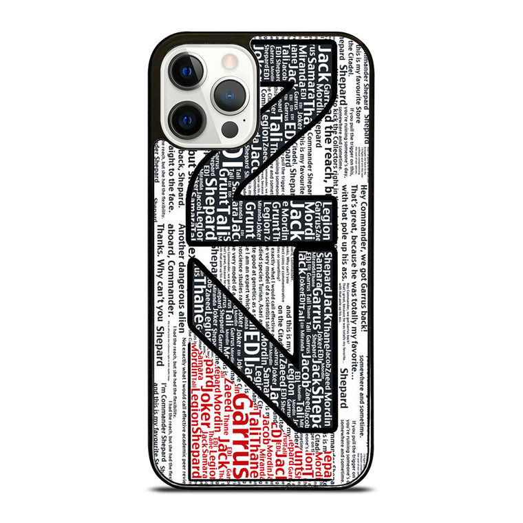 N7 MASS EFFECT LOGO TYPOGRAPHY iPhone 12 Pro Case