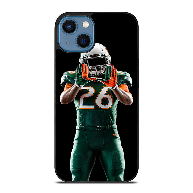 UM MIAMI HURRICANES FOOTBALL iPhone 14 Case