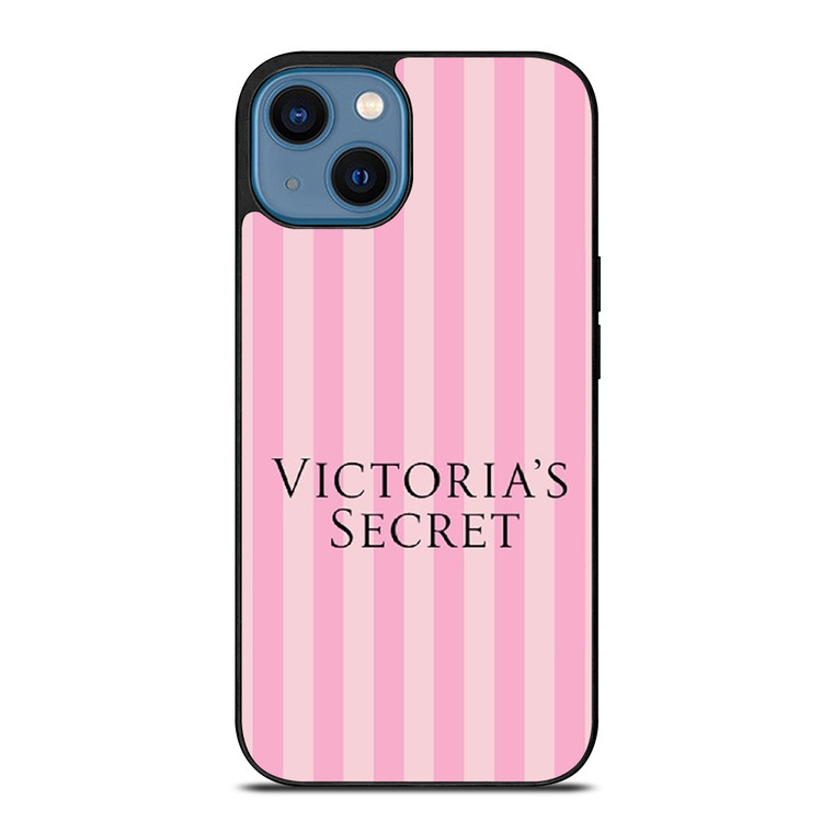 VICTORIA'S SECRET LOGO PINK STRIPE iPhone 14 Case