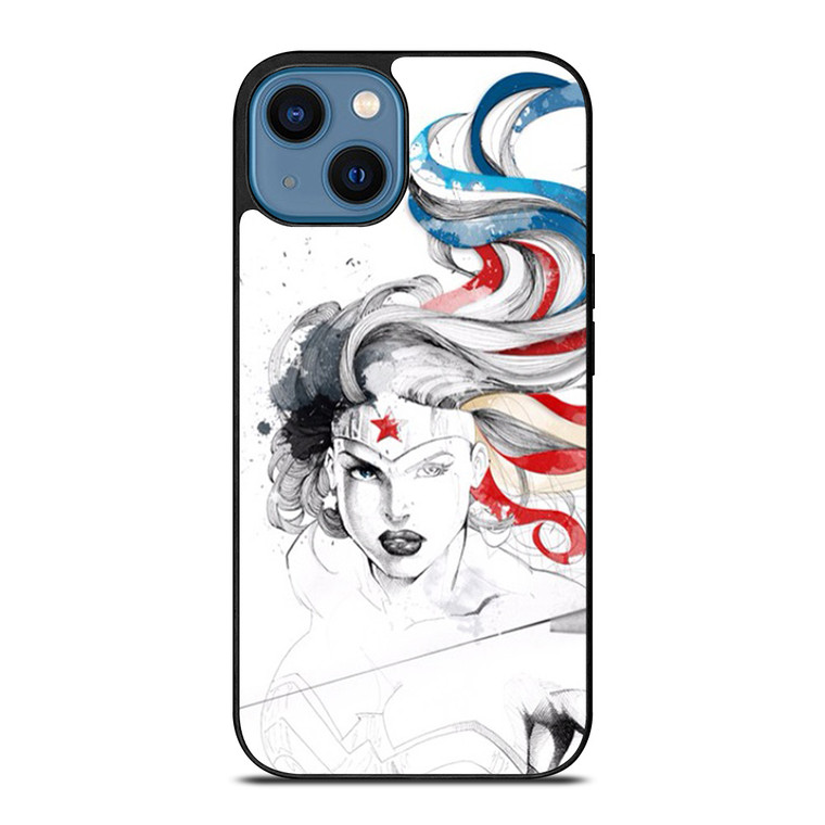 WONDER WOMAN SKETCH iPhone 14 Case