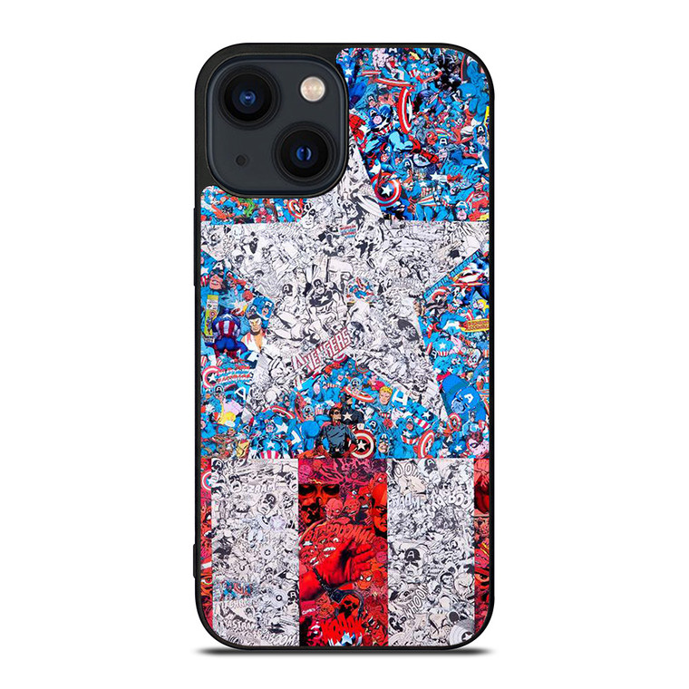 CAPTAIN AMERICA MARVEL COLLAGES iPhone 14 Plus Case