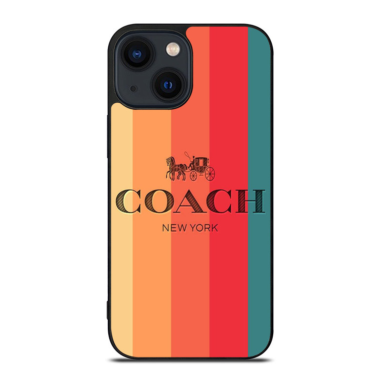 COACH NEW YORK STRIPES 2 iPhone 14 Plus Case