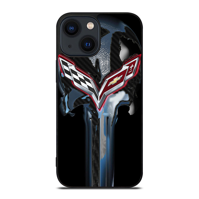 CORVETTE SKULL LOGO iPhone 14 Plus Case