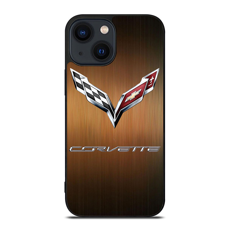 CORVETTE WOODEN LOGO iPhone 14 Plus Case