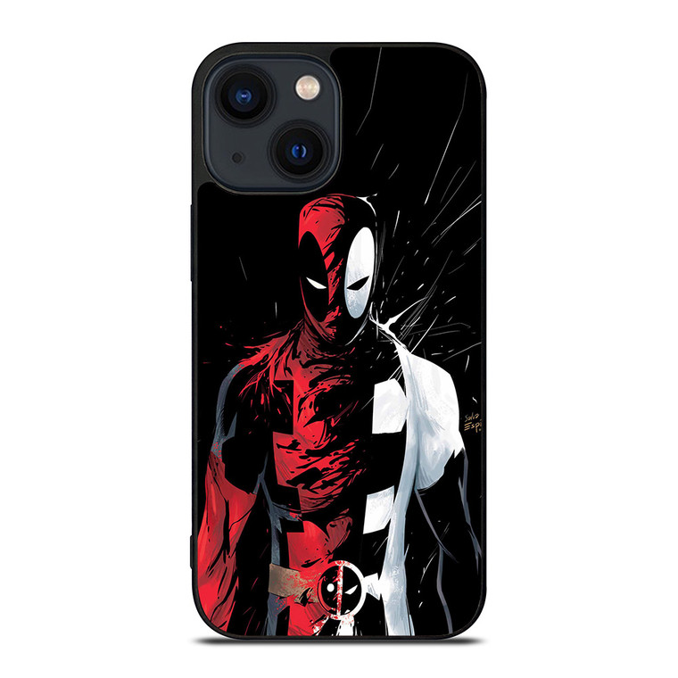 DEADPOOL BLACK IN BLACK WHITE iPhone 14 Plus Case