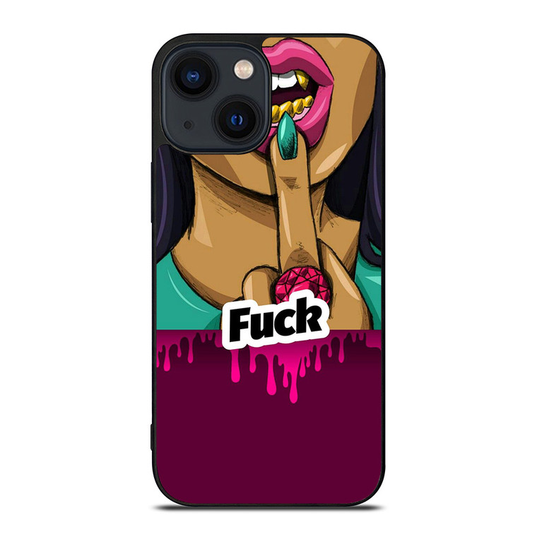 DOPE FUCK GIRL VIOLET iPhone 14 Plus Case DOPE FUCK GIRL VIOLET iPhone 14 Plus Case