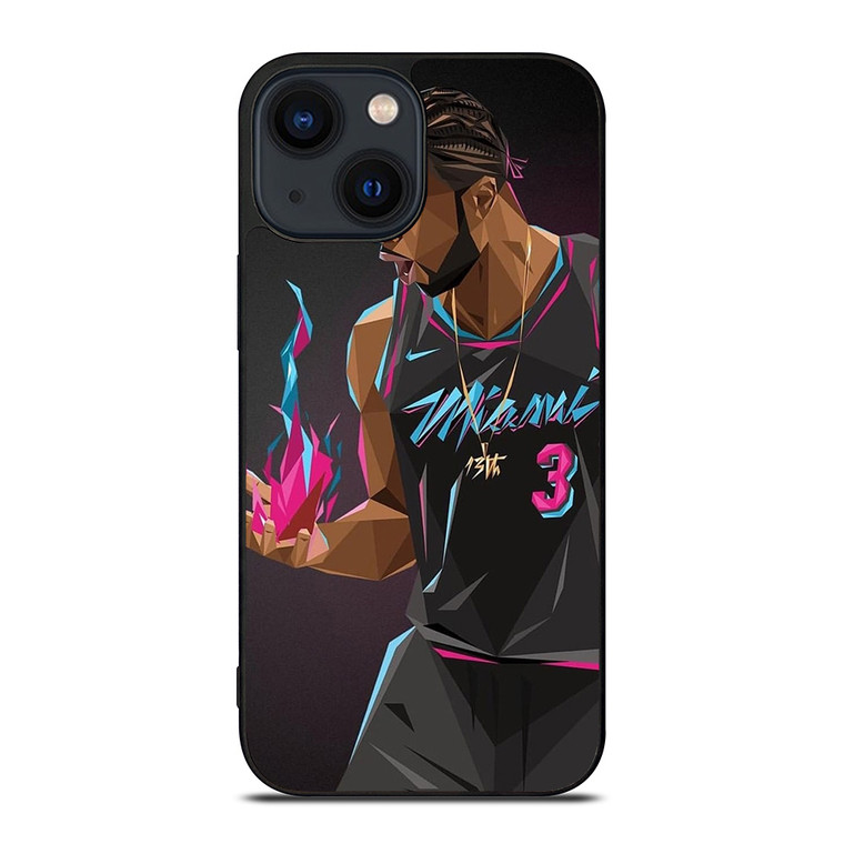 DWYANE WADE MIAMI HEAT ART iPhone 14 Plus Case DWYANE WADE MIAMI HEAT ART iPhone 14 Plus Case