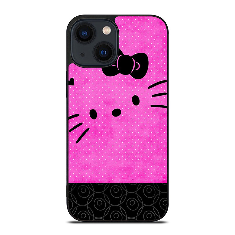 HELLO KITTY PINK BLACK iPhone 14 Plus Case
