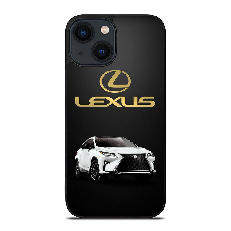 LEXUS WHITE CAR GOLD LOGO iPhone 14 Plus Case