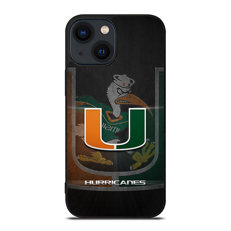 MIAMI HURRICANES UM 3 iPhone 14 Plus Case