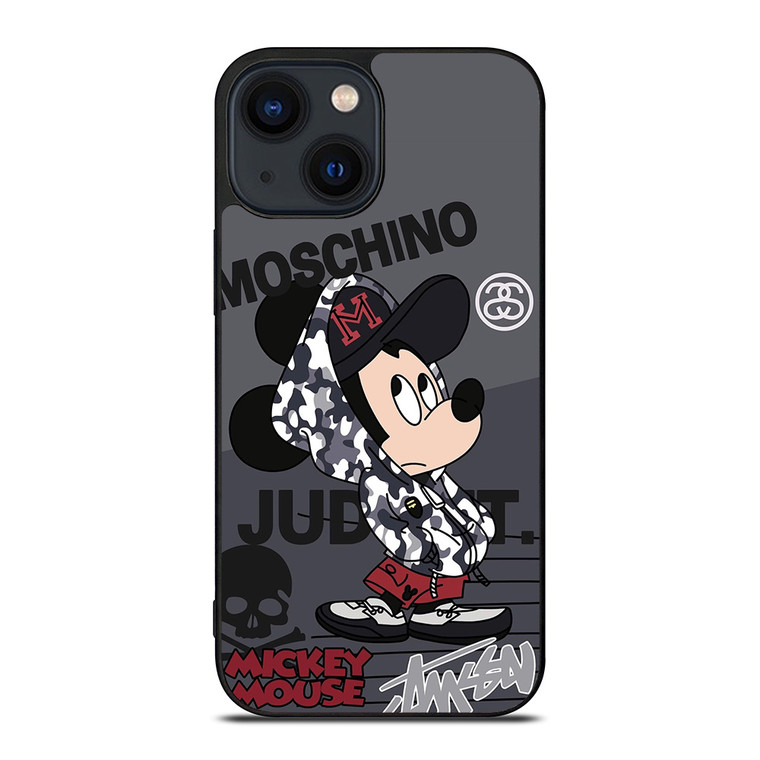 MICKEY MOUSE CAMO X MOSCHINO X STUSSY iPhone 14 Plus Case