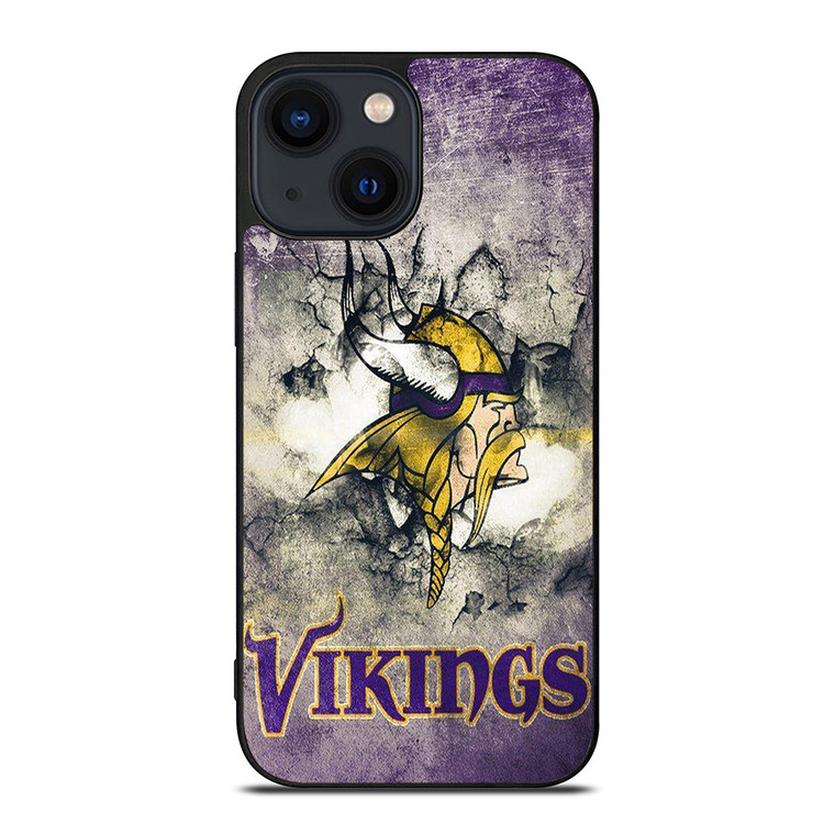 MINNESOTA VIKINGS GRUNGE LOGO iPhone 14 Plus Case