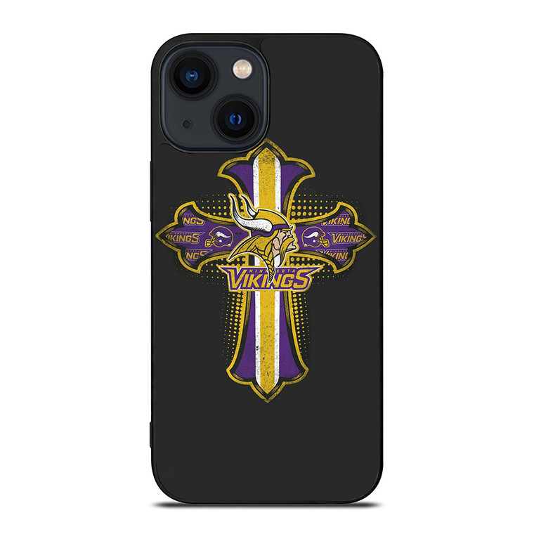 MINNESOTA VIKINGS LOGO CROSS iPhone 14 Plus Case