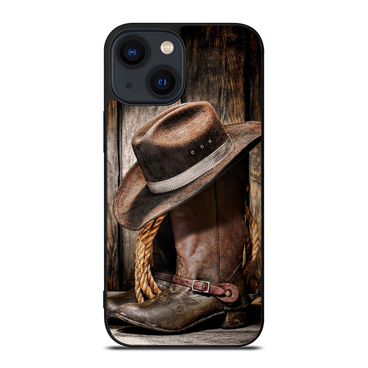 RODEO COWBOY LASSO BOOTS iPhone 14 Plus Case RODEO COWBOY LASSO BOOTS iPhone 14 Plus Case
