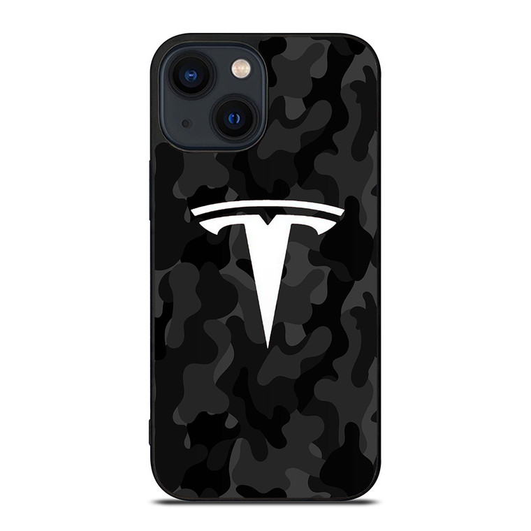 TESLA MOTORS LOGO CAMO iPhone 14 Plus Case