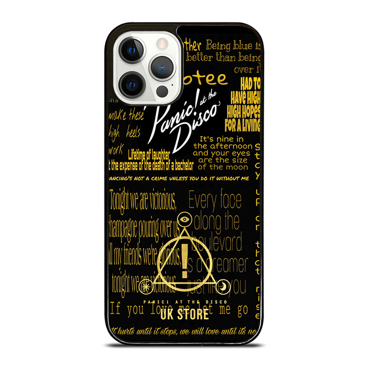 PANIC AT THE DISCO LOGO GOLD iPhone 12 Pro Case PANIC AT THE DISCO LOGO GOLD iPhone 12 Pro Case