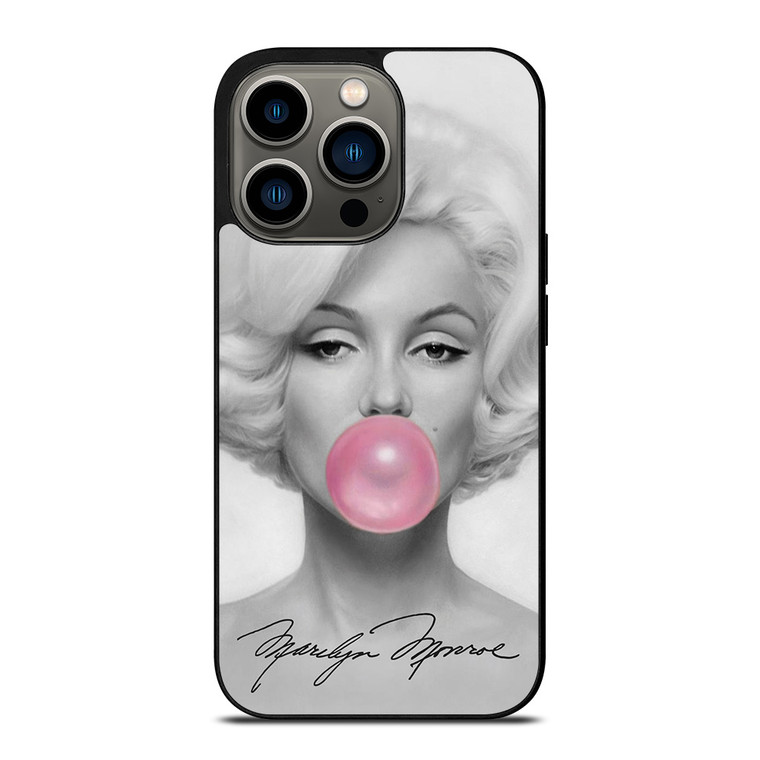 MARILYN MONROE PINK BUBBLEGUM ART iPhone 13 Pro Case