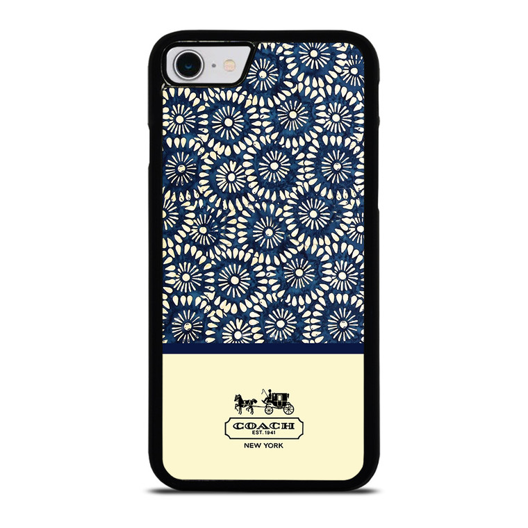 COACH NEW YORK BLUE FLORAL BATIK iPhone SE 2022 Case