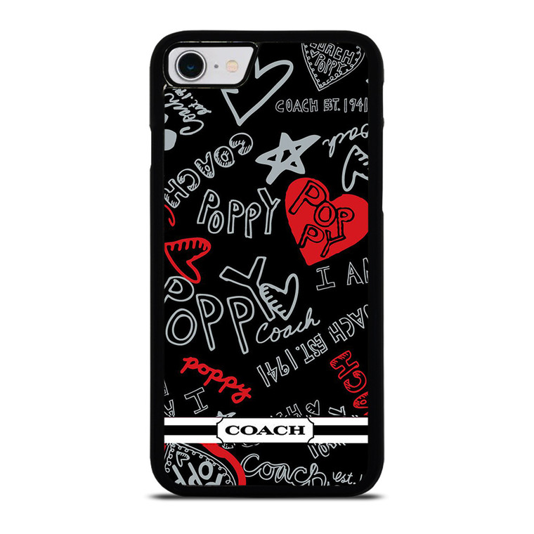 COACH NEW YORK POPPY BLACK iPhone SE 2022 Case