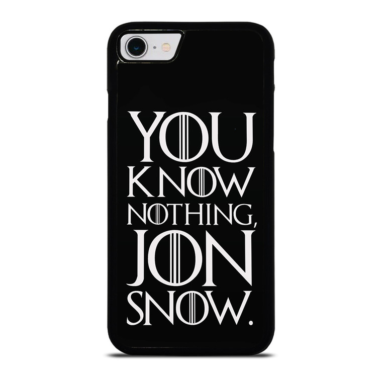 GAME OF THRONES KNOW NOTHING JON SNOW black rubber iPhone SE 2022 Case