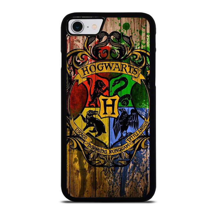 HOGWARTS HARRY POTTER LOGO WOOD iPhone SE 2022 Case