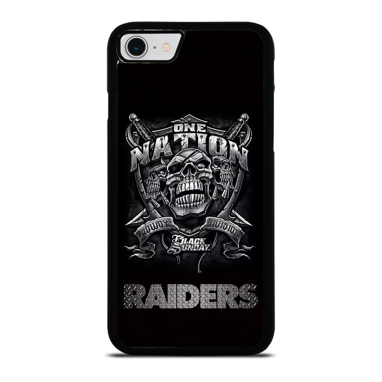 OAKLAND RAIDERS BLACK ONE NATION iPhone SE 2022 Case
