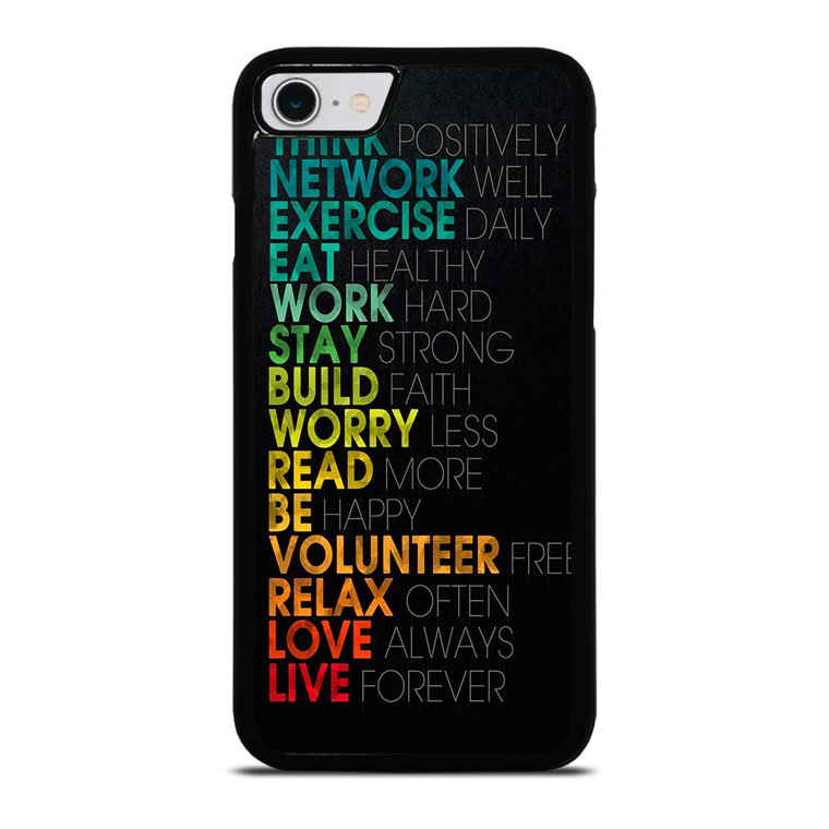 QUOTE INSPIRATIONAL THINK POSITIVELY iPhone SE 2022 Case