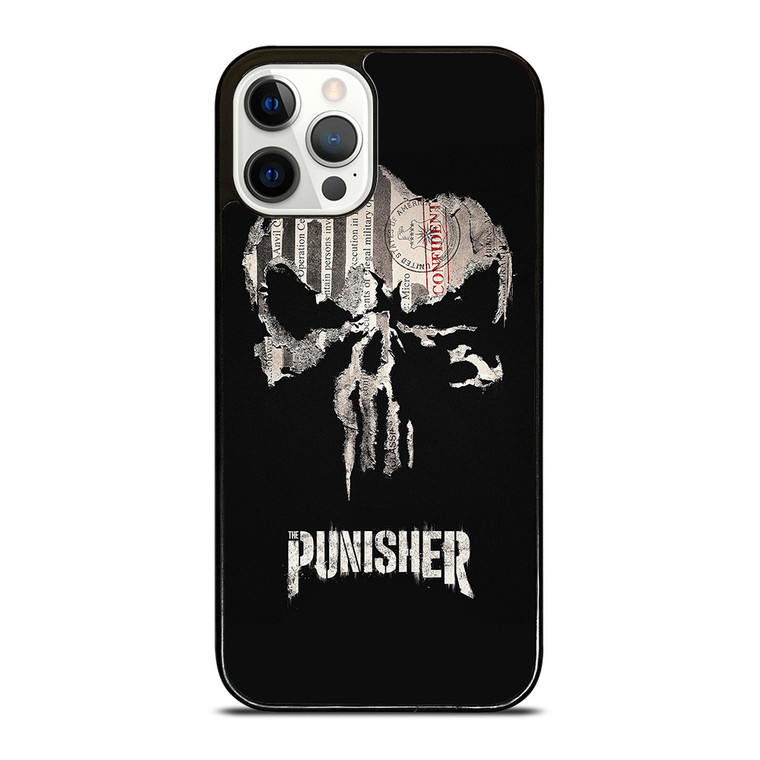 THE PUNISHER SKULL PAPER EFFECT ARTWORK iPhone 12 Pro Case