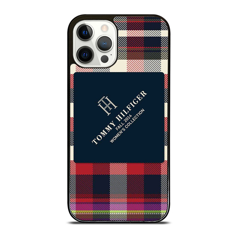 TOMMY HILFIGER RED BLACK PATTERN iPhone 12 Pro Case